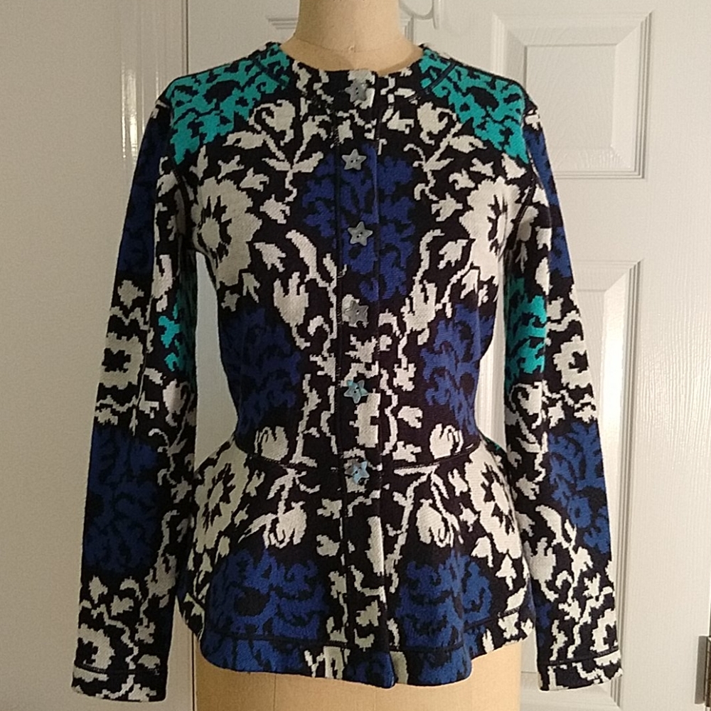 J. Peterman Emma Peplum Sweater NWOT